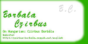 borbala czirbus business card